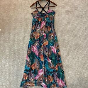 Maxi Dress Multi Colored Size Womens Med